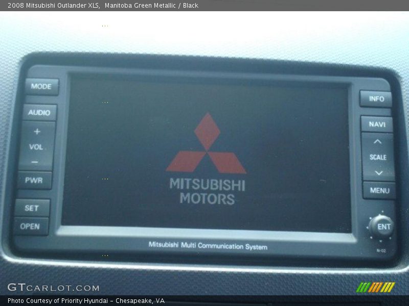 Manitoba Green Metallic / Black 2008 Mitsubishi Outlander XLS