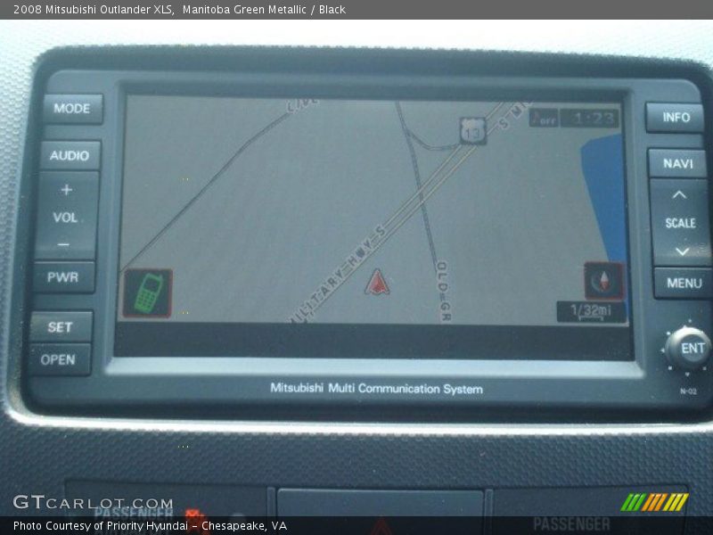 Manitoba Green Metallic / Black 2008 Mitsubishi Outlander XLS