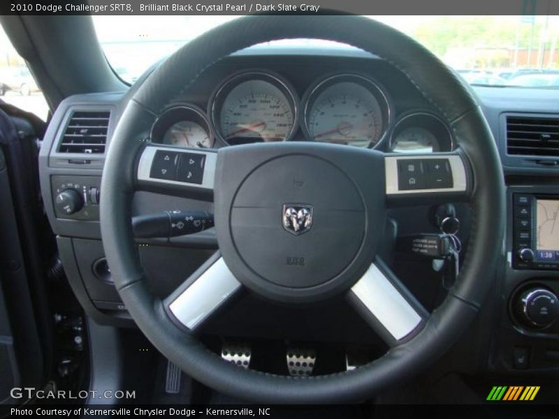 Brilliant Black Crystal Pearl / Dark Slate Gray 2010 Dodge Challenger SRT8
