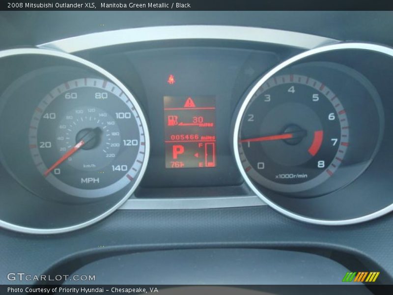 Manitoba Green Metallic / Black 2008 Mitsubishi Outlander XLS