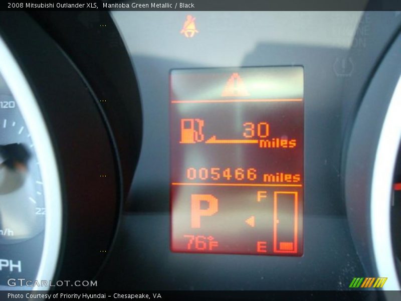 Manitoba Green Metallic / Black 2008 Mitsubishi Outlander XLS