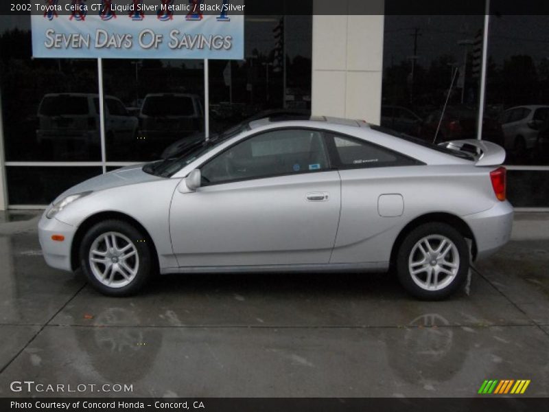 Liquid Silver Metallic / Black/Silver 2002 Toyota Celica GT