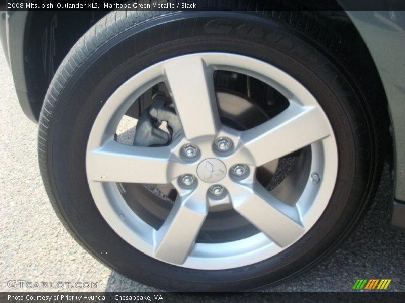 Manitoba Green Metallic / Black 2008 Mitsubishi Outlander XLS