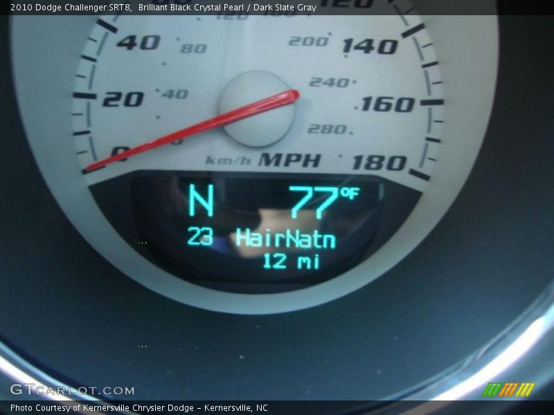 Brilliant Black Crystal Pearl / Dark Slate Gray 2010 Dodge Challenger SRT8