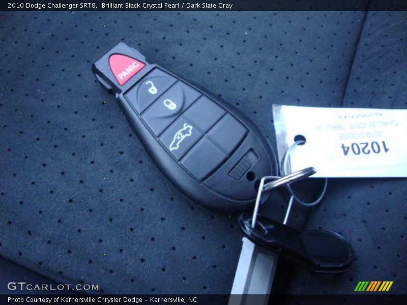 Brilliant Black Crystal Pearl / Dark Slate Gray 2010 Dodge Challenger SRT8