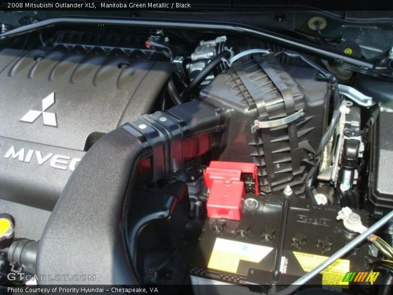 Manitoba Green Metallic / Black 2008 Mitsubishi Outlander XLS