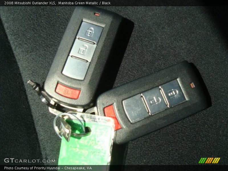 Manitoba Green Metallic / Black 2008 Mitsubishi Outlander XLS