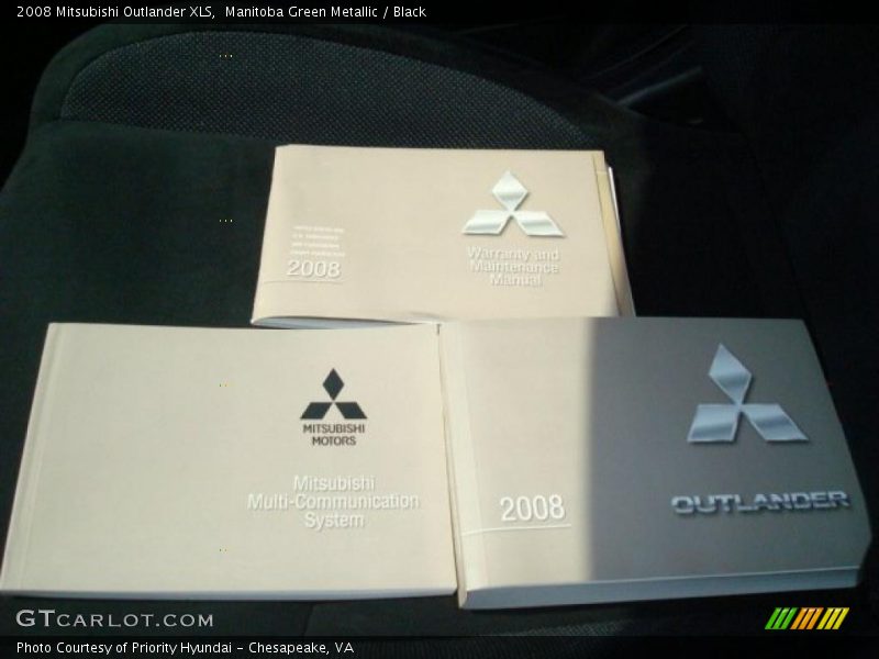 Manitoba Green Metallic / Black 2008 Mitsubishi Outlander XLS