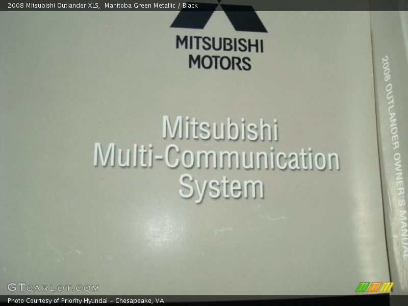 Manitoba Green Metallic / Black 2008 Mitsubishi Outlander XLS