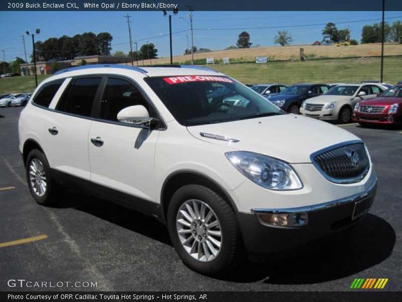 White Opal / Ebony Black/Ebony 2009 Buick Enclave CXL