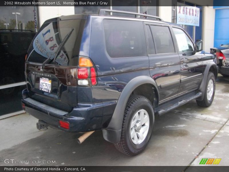 Memphis Blue Pearl / Gray 2002 Mitsubishi Montero Sport LS