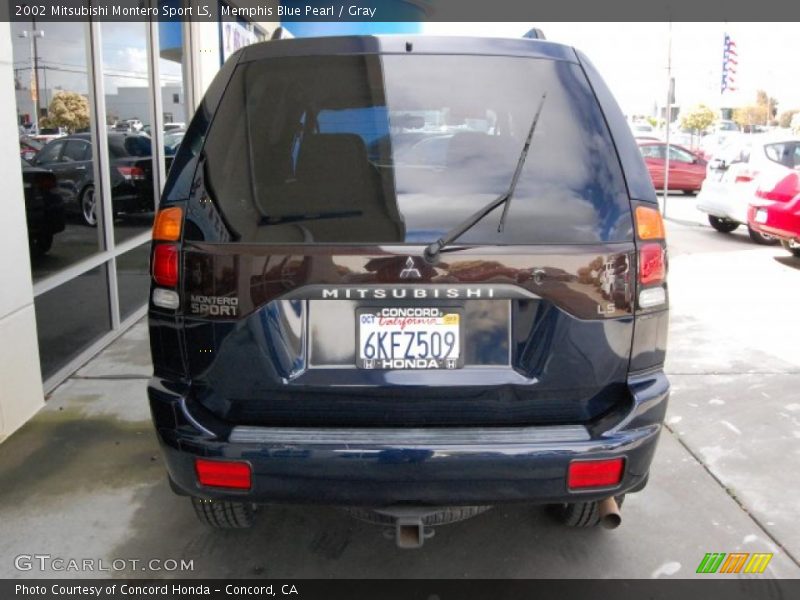 Memphis Blue Pearl / Gray 2002 Mitsubishi Montero Sport LS