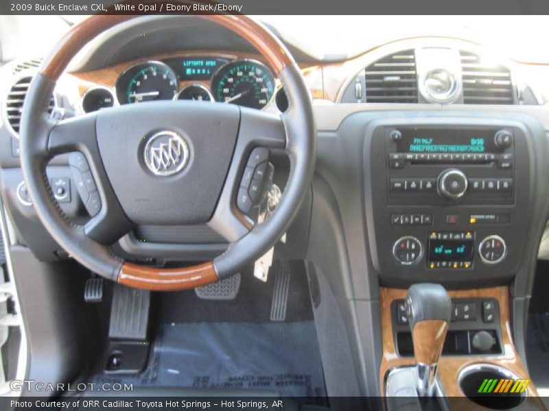 White Opal / Ebony Black/Ebony 2009 Buick Enclave CXL