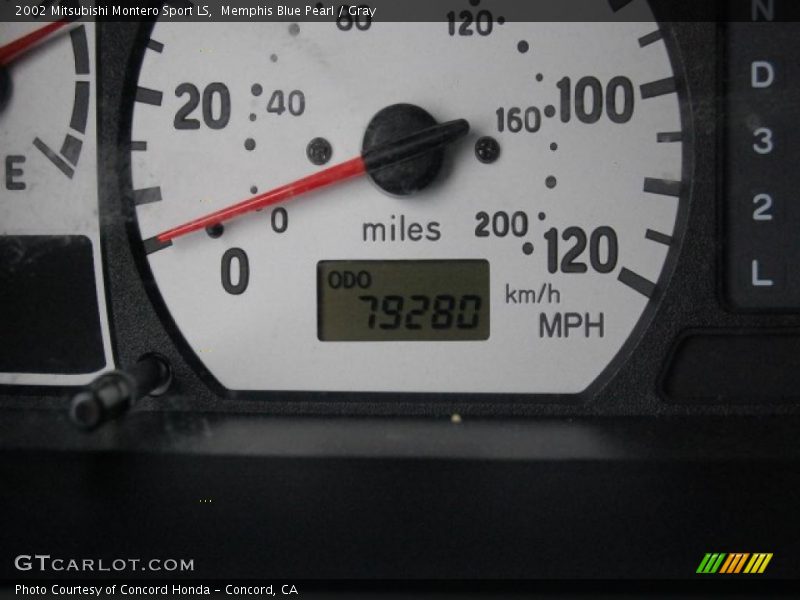 Memphis Blue Pearl / Gray 2002 Mitsubishi Montero Sport LS