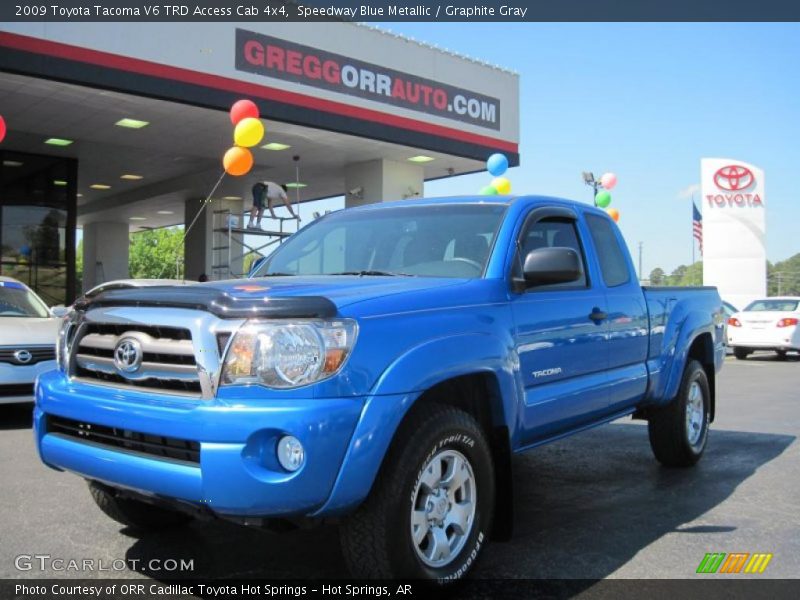 Speedway Blue Metallic / Graphite Gray 2009 Toyota Tacoma V6 TRD Access Cab 4x4