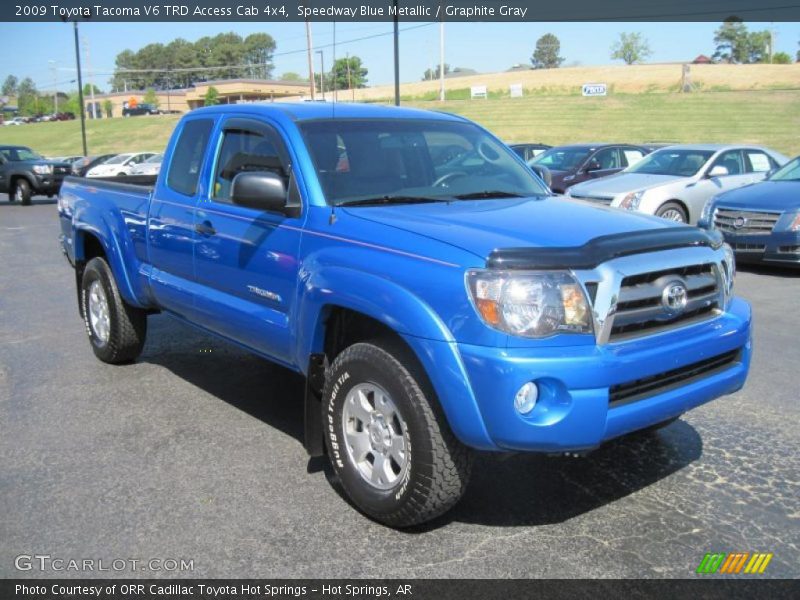 Speedway Blue Metallic / Graphite Gray 2009 Toyota Tacoma V6 TRD Access Cab 4x4