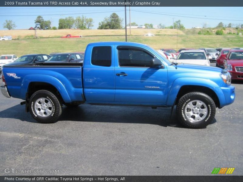 Speedway Blue Metallic / Graphite Gray 2009 Toyota Tacoma V6 TRD Access Cab 4x4