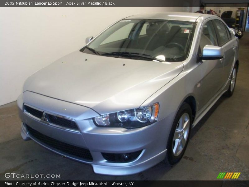 Apex Silver Metallic / Black 2009 Mitsubishi Lancer ES Sport
