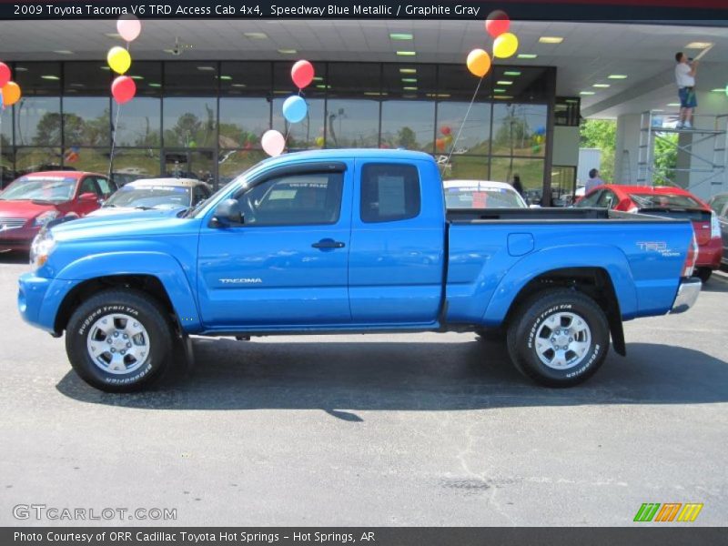 Speedway Blue Metallic / Graphite Gray 2009 Toyota Tacoma V6 TRD Access Cab 4x4