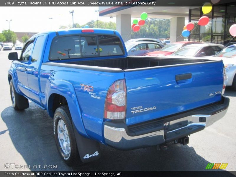 Speedway Blue Metallic / Graphite Gray 2009 Toyota Tacoma V6 TRD Access Cab 4x4