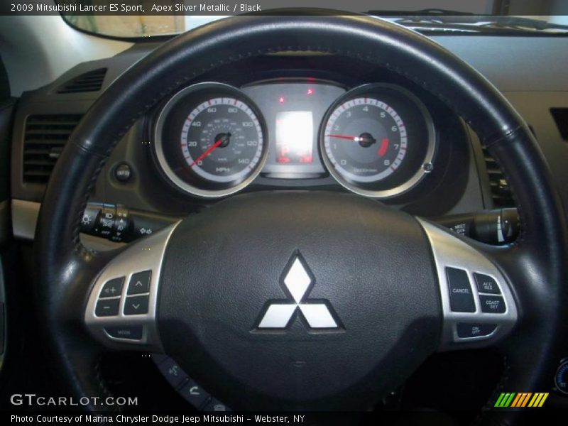 Apex Silver Metallic / Black 2009 Mitsubishi Lancer ES Sport