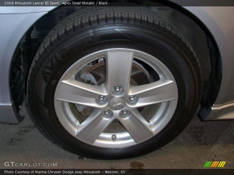 Apex Silver Metallic / Black 2009 Mitsubishi Lancer ES Sport
