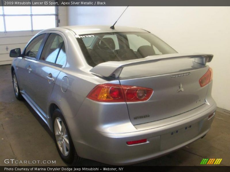 Apex Silver Metallic / Black 2009 Mitsubishi Lancer ES Sport