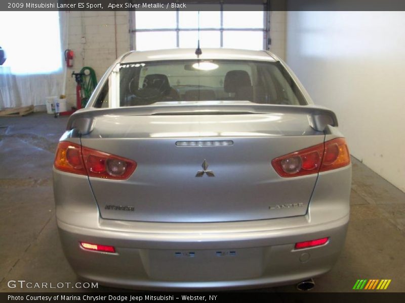 Apex Silver Metallic / Black 2009 Mitsubishi Lancer ES Sport