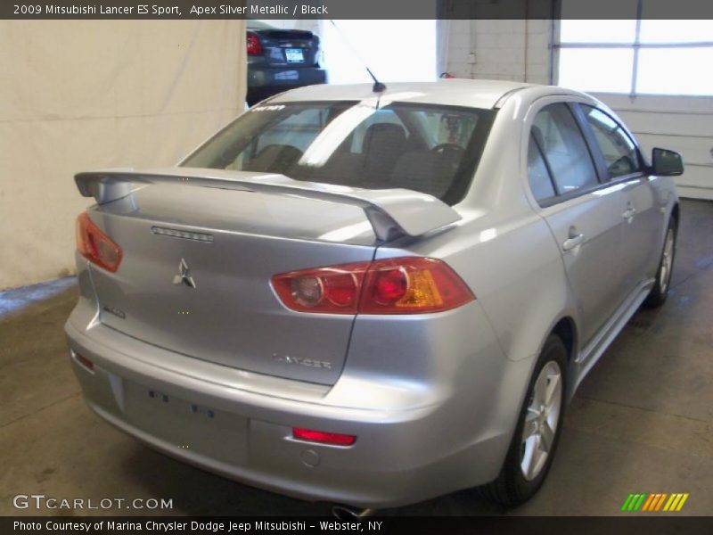 Apex Silver Metallic / Black 2009 Mitsubishi Lancer ES Sport