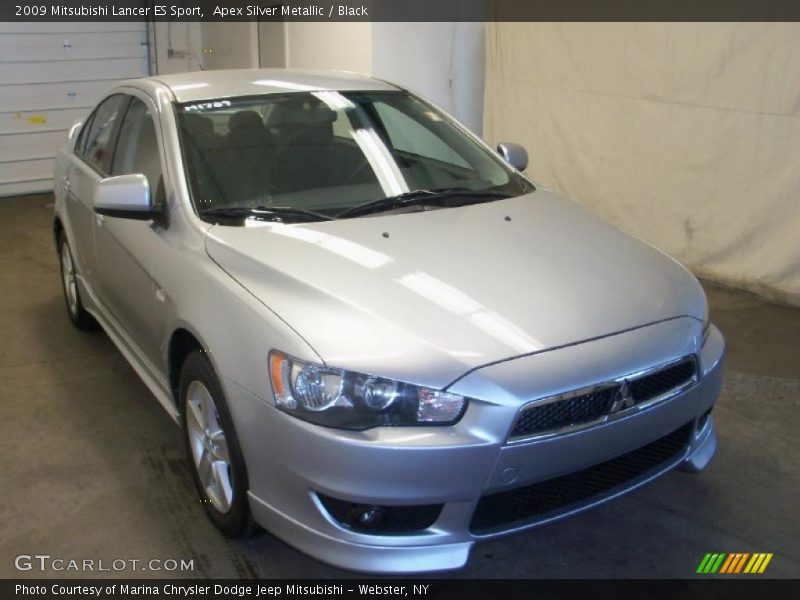Apex Silver Metallic / Black 2009 Mitsubishi Lancer ES Sport