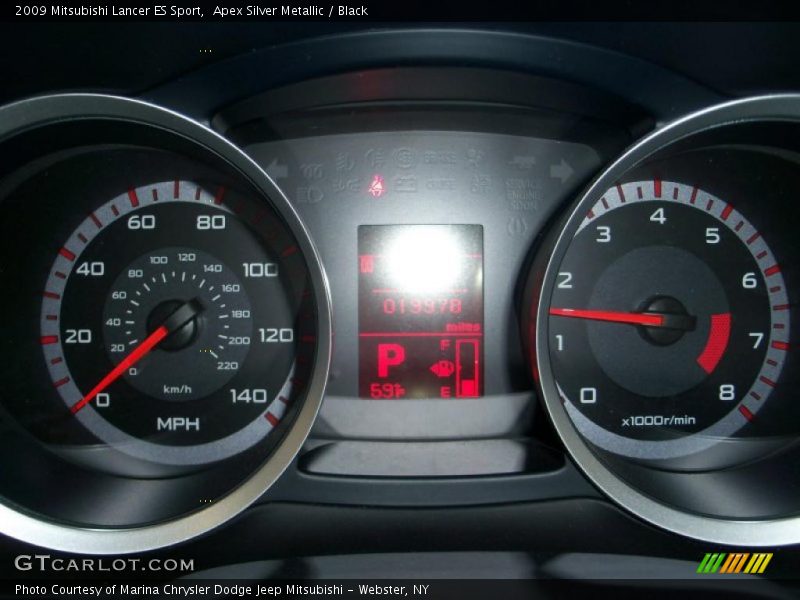 Apex Silver Metallic / Black 2009 Mitsubishi Lancer ES Sport