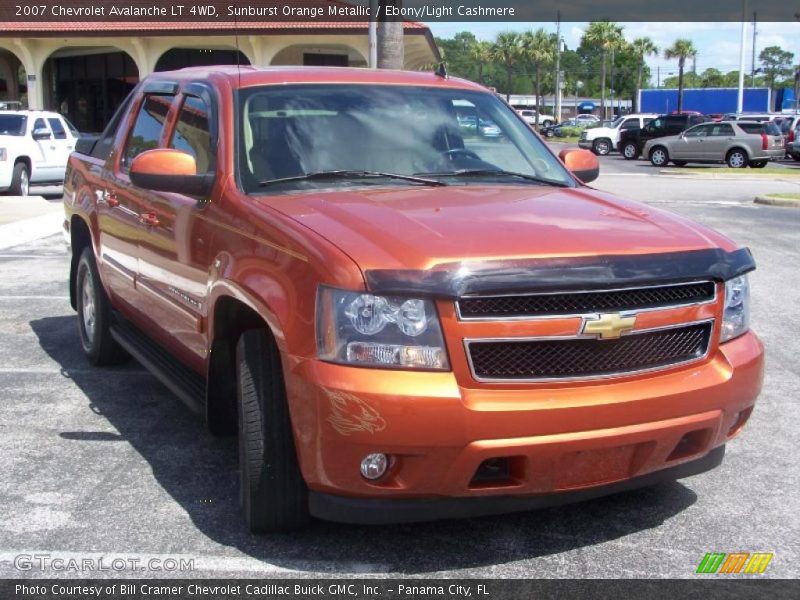 Sunburst Orange Metallic / Ebony/Light Cashmere 2007 Chevrolet Avalanche LT 4WD