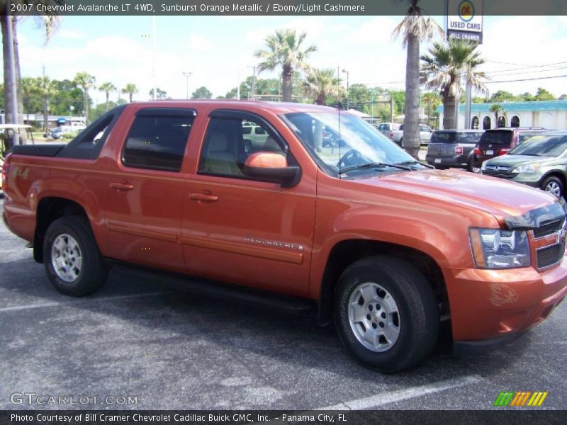 Sunburst Orange Metallic / Ebony/Light Cashmere 2007 Chevrolet Avalanche LT 4WD