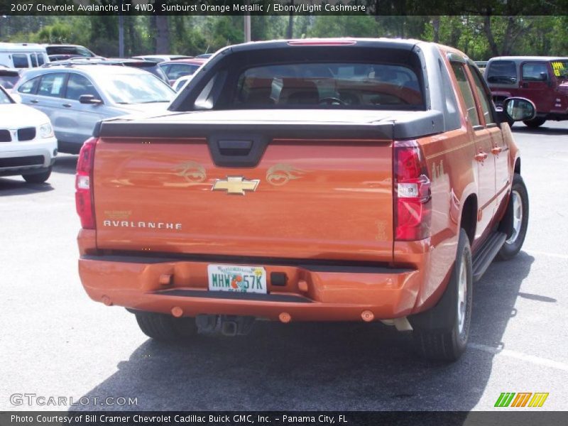 Sunburst Orange Metallic / Ebony/Light Cashmere 2007 Chevrolet Avalanche LT 4WD