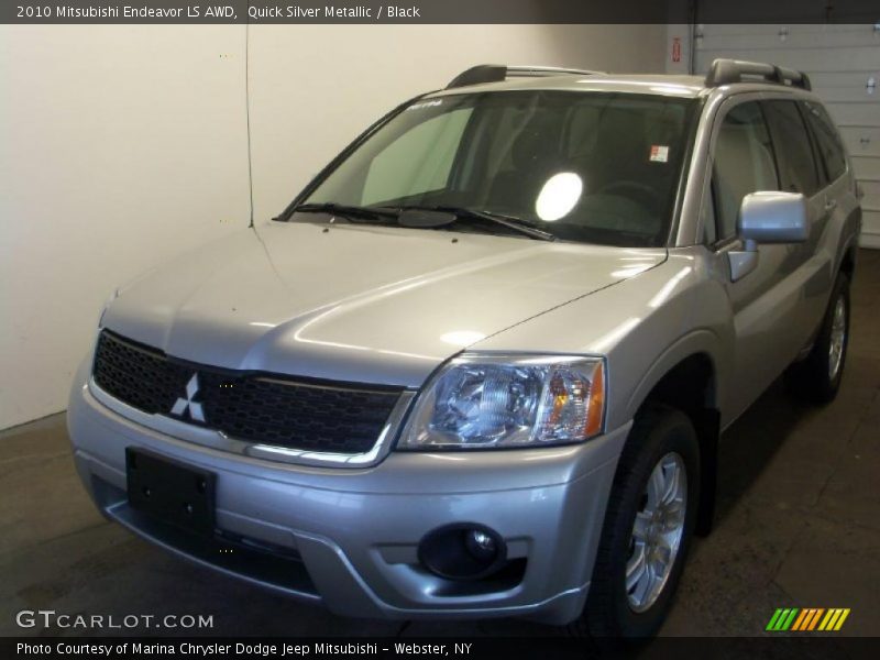 Quick Silver Metallic / Black 2010 Mitsubishi Endeavor LS AWD