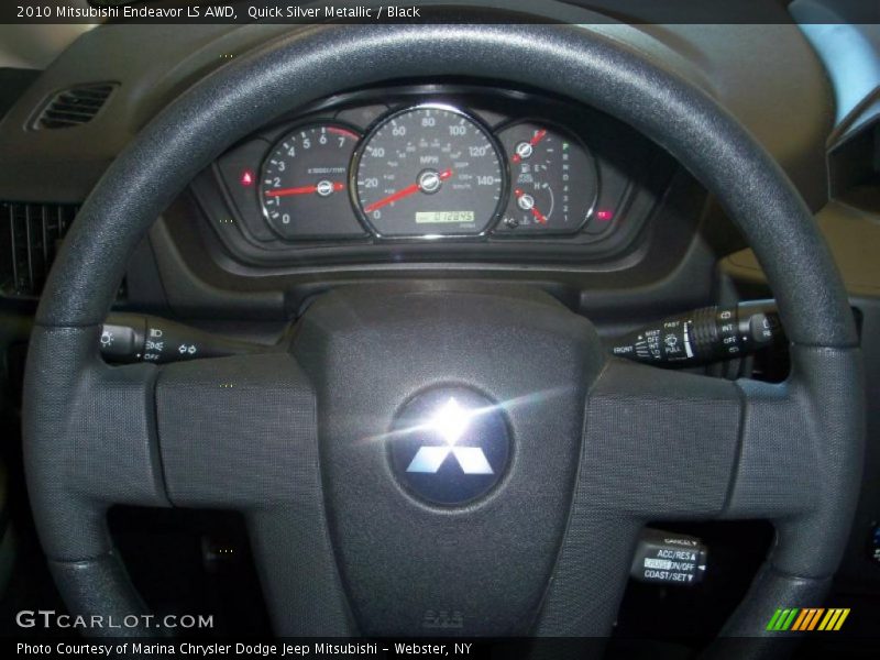Quick Silver Metallic / Black 2010 Mitsubishi Endeavor LS AWD