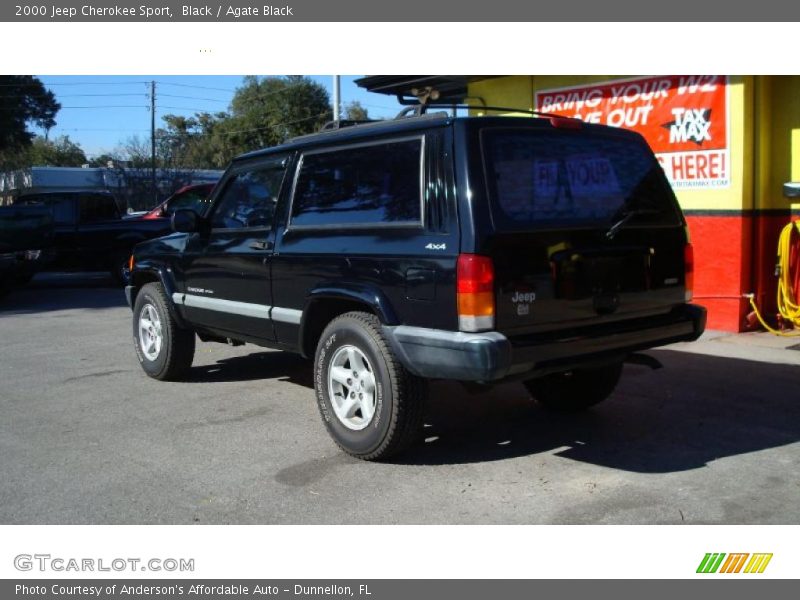 Black / Agate Black 2000 Jeep Cherokee Sport