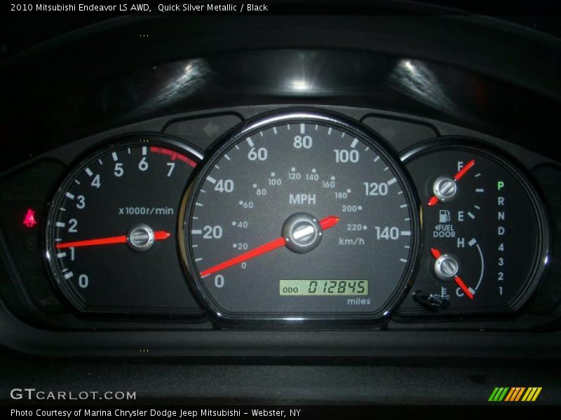 Quick Silver Metallic / Black 2010 Mitsubishi Endeavor LS AWD