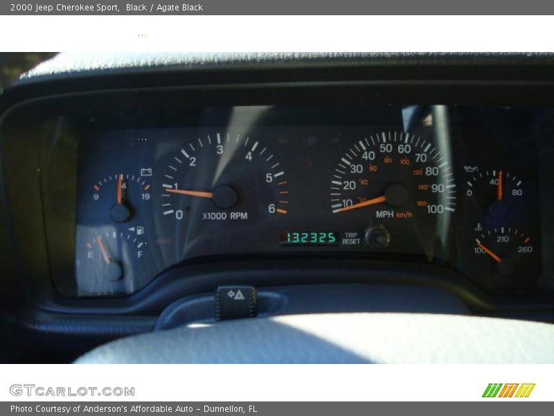 Black / Agate Black 2000 Jeep Cherokee Sport
