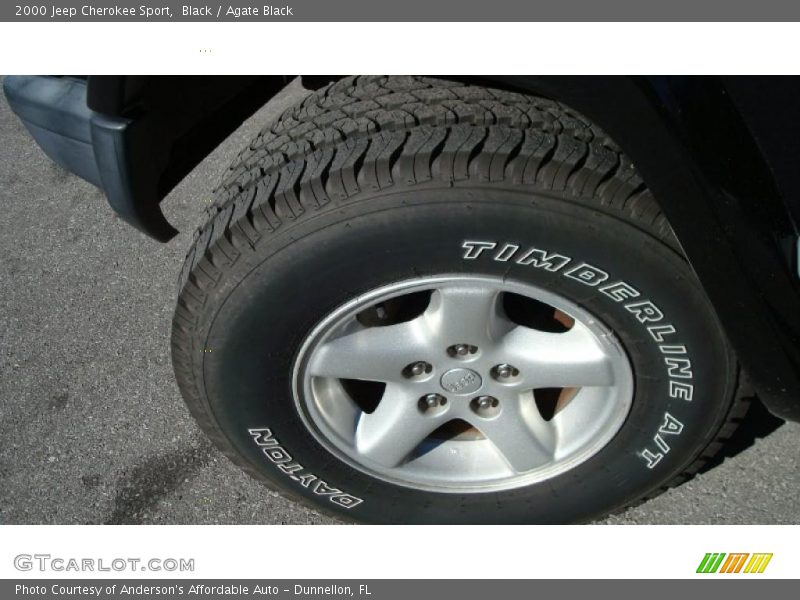 Black / Agate Black 2000 Jeep Cherokee Sport