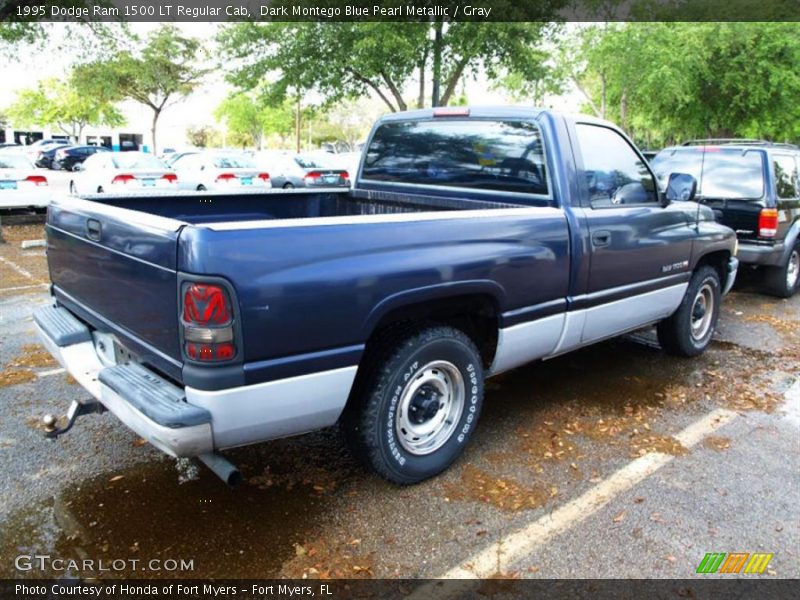 Dark Montego Blue Pearl Metallic / Gray 1995 Dodge Ram 1500 LT Regular Cab