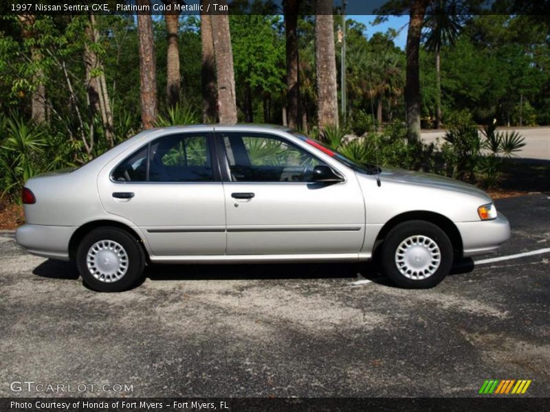 Platinum Gold Metallic / Tan 1997 Nissan Sentra GXE