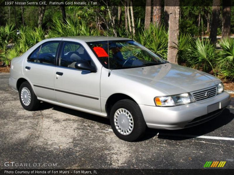 Platinum Gold Metallic / Tan 1997 Nissan Sentra GXE