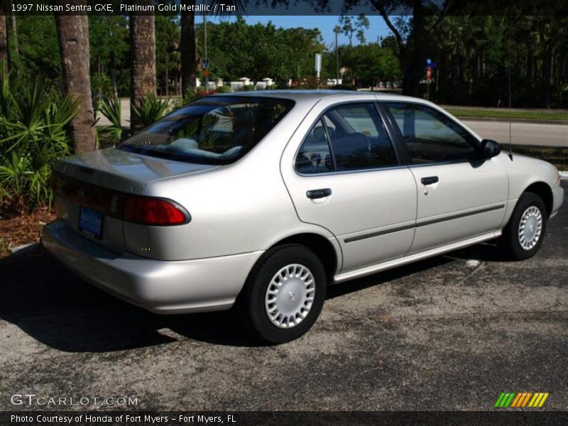 Platinum Gold Metallic / Tan 1997 Nissan Sentra GXE