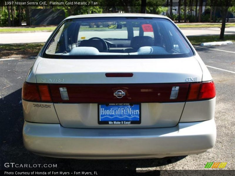 Platinum Gold Metallic / Tan 1997 Nissan Sentra GXE