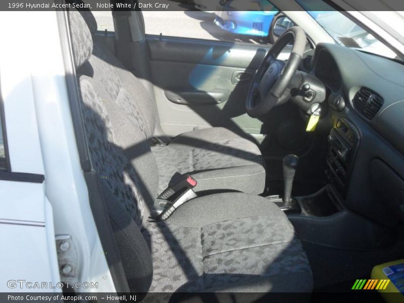 Noble White / Dark Gray 1996 Hyundai Accent Sedan