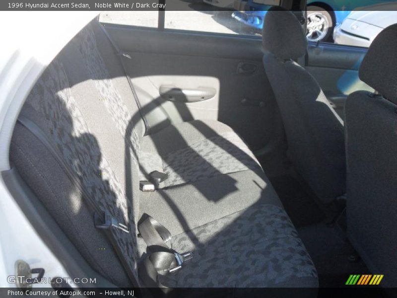 Noble White / Dark Gray 1996 Hyundai Accent Sedan