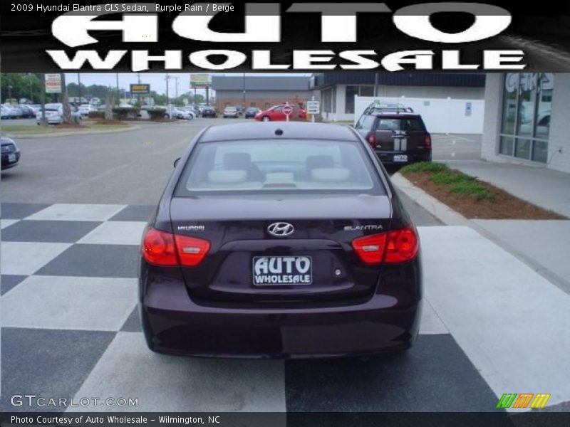 Purple Rain / Beige 2009 Hyundai Elantra GLS Sedan