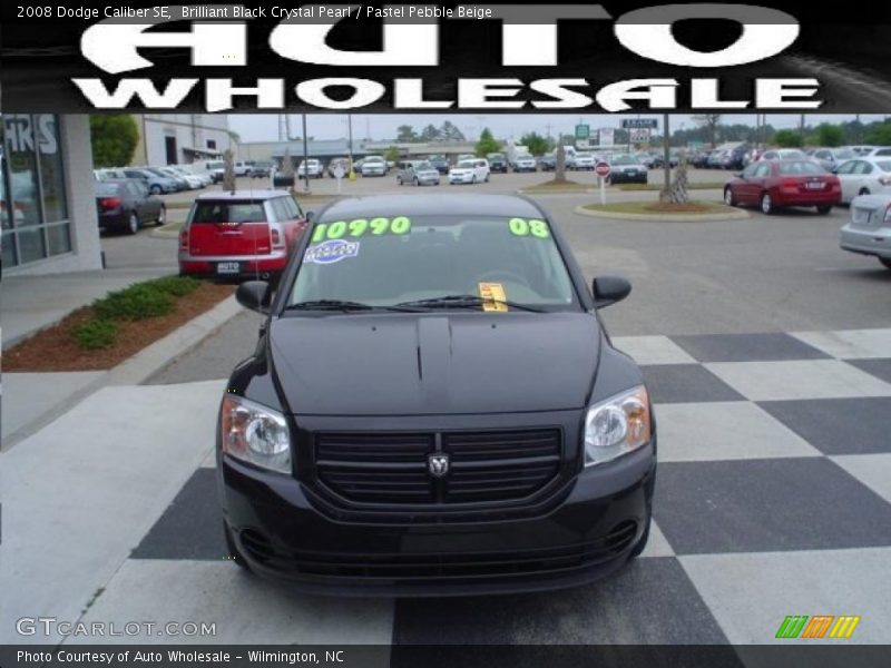 Brilliant Black Crystal Pearl / Pastel Pebble Beige 2008 Dodge Caliber SE