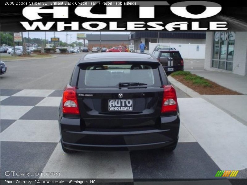 Brilliant Black Crystal Pearl / Pastel Pebble Beige 2008 Dodge Caliber SE